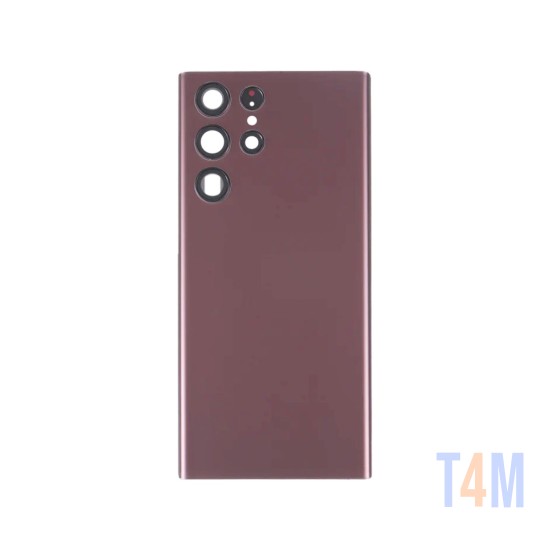 Back Cover+Camera Lens Samsung Galaxy S22 Ultra/S908 Burgundy